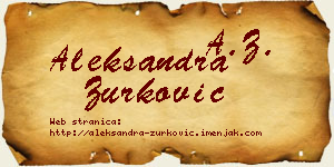 Aleksandra Zurković vizit kartica